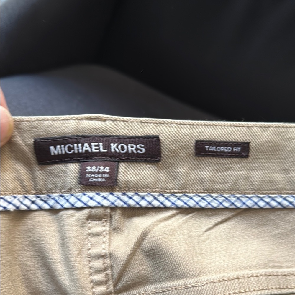 Michael Kors Tan Chinos Classic Fit Cotton Blend - Picture 2 of 2